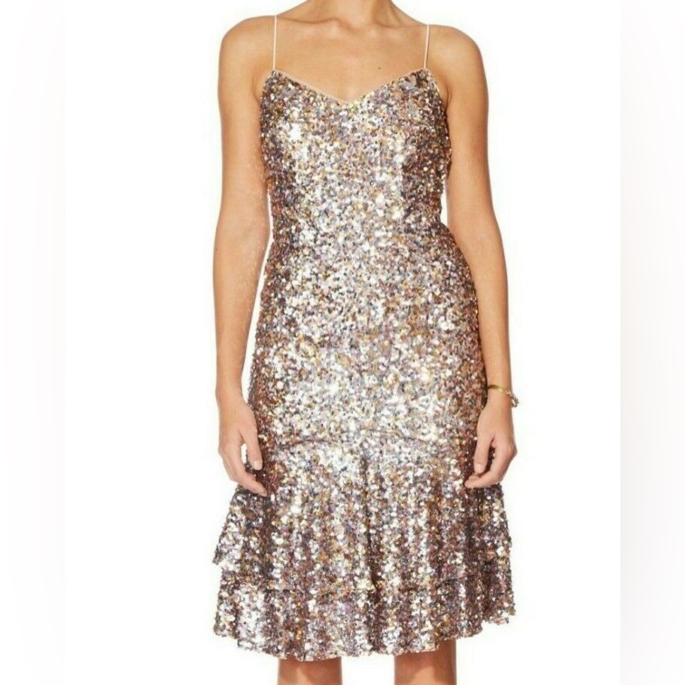 NWT Adrianna Papell Sequin Midi Mermaid Dress, size 0